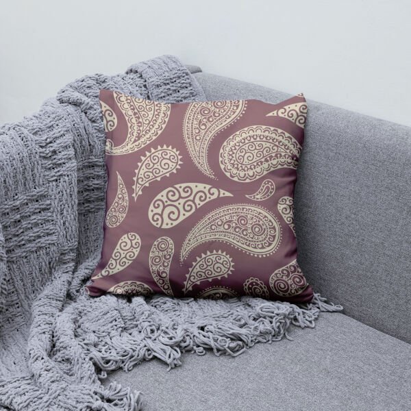 Çift Taraflı Şal Desen 4'lü Kırlent Kılıfı 412