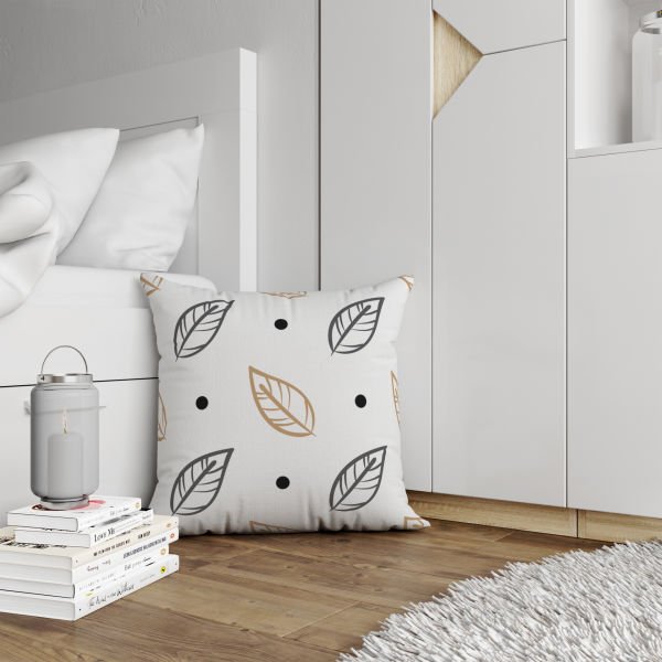 Çift Taraflı Elegant Çiçekler 4'lü Kırlent Kılıfı 420