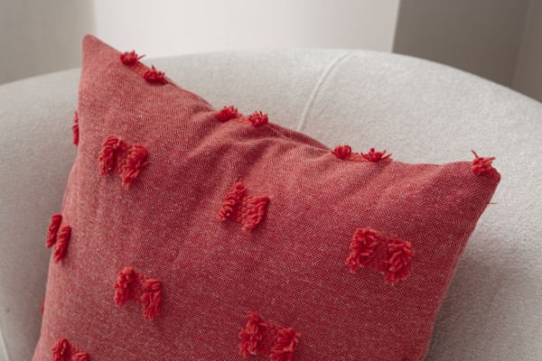 2'li Set Gül Kurusu Bohem Punch Dokuma Kırlent Kılıfı