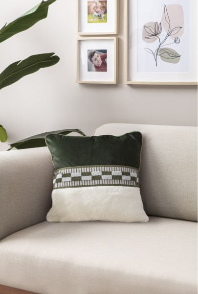 BİYE DETAYLI PELUŞ PUNCH KIRLENT-YEŞİL