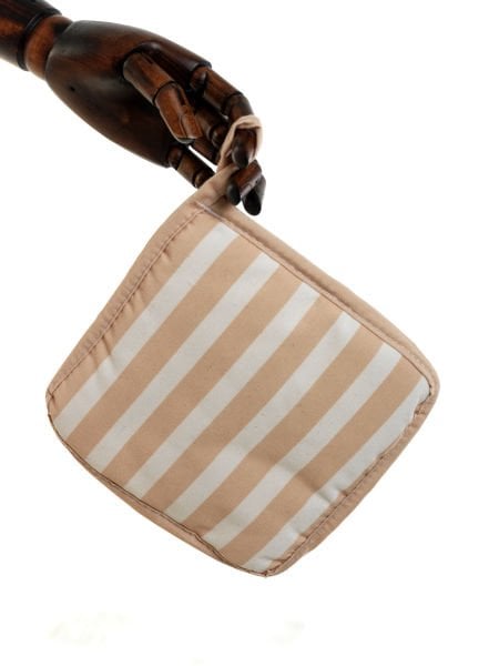 Summer Vibes 2'li Pamuk Keten Mutfak Eldiven Takımı Somon - 18x18 Cm+35x19 Cm