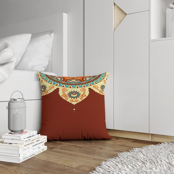 Çift Taraflı Bohem Mandala 4'lü Kırlent Kılıfı 431