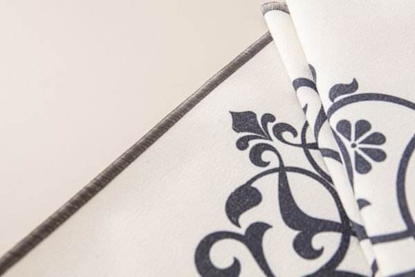 Dekomall Sık Overlok Pamuk-Keten Peçete 40x40 Cm Gri