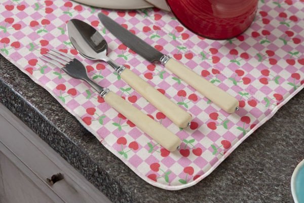 Bulaşık Kurutma Matı Kurulama Bezi Kurutma Örtüsü Tezgah Üstü Bulaşıklık 35x45 Cm Yıkanabilir 005