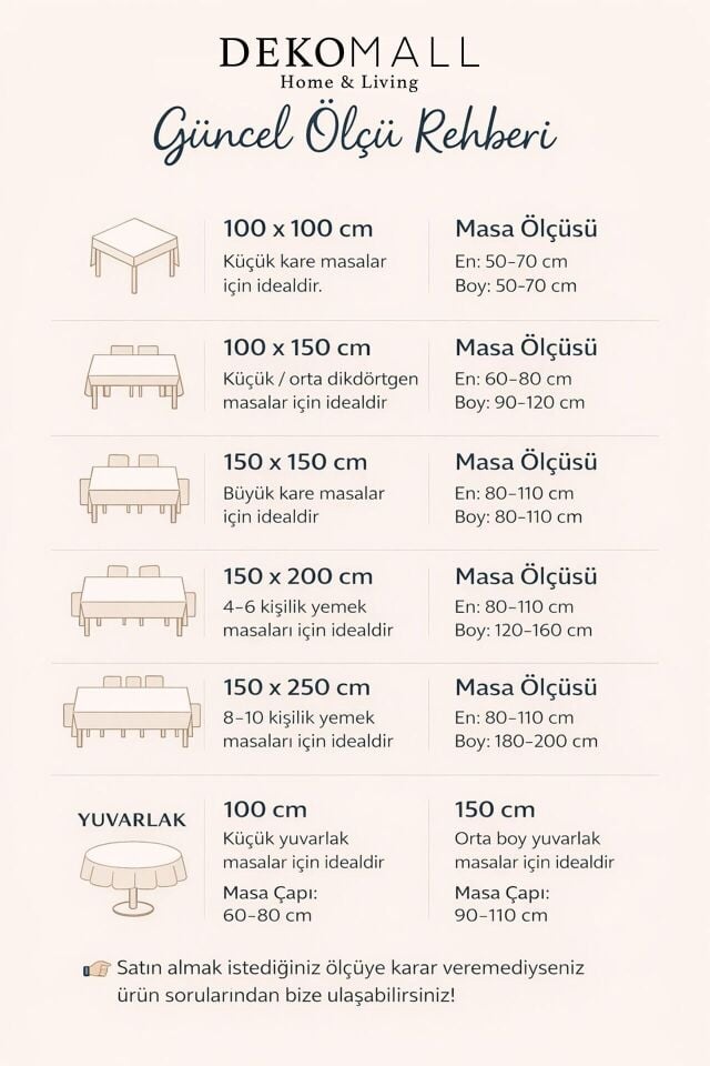 Renkli Karolar Pamuklu Masa Örtüsü-MSOR006
