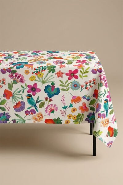 Neşeli Bahar Pamuklu Masa Örtüsü-MSOR007