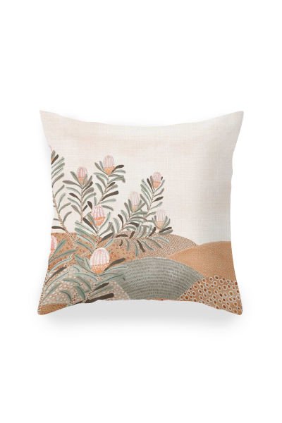 Saffran  Palms Dörtlü  Kırlent Kılıfı 068