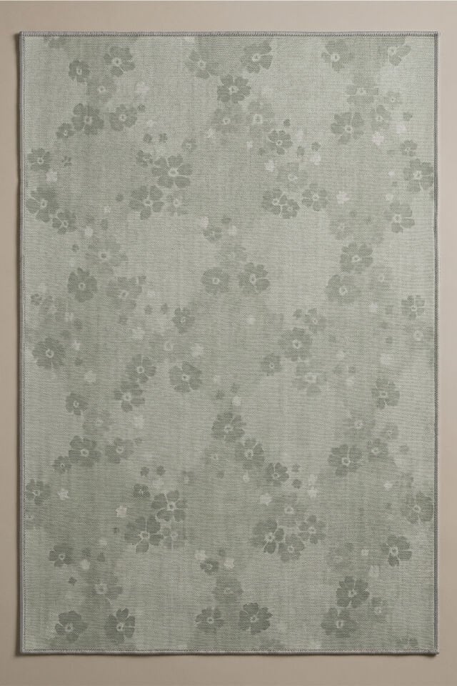 Serene Makinede Yıkanabilir Bambu Halı Yeşil