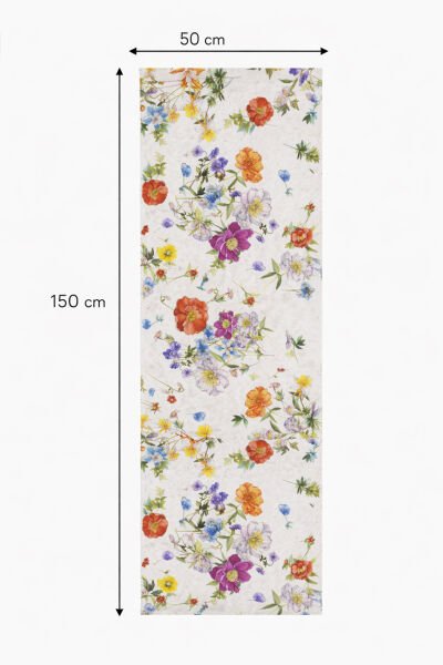 Çiçek Rüyası Pamuklu Runner 50*150 Cm-RUNR001