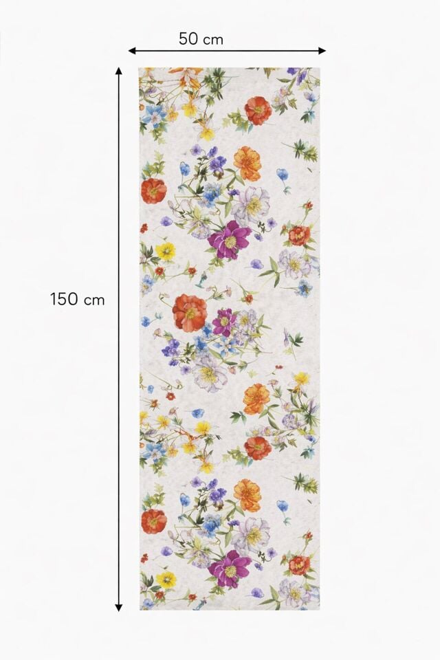 Çiçek Rüyası Pamuklu Runner 50*150 Cm-RUNR001