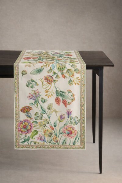 Bahar Bahçesi Pamuklu Runner 50*150 Cm-RUNR002