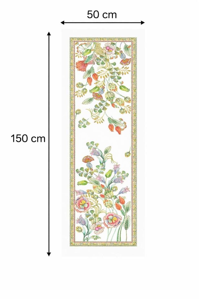 Bahar Bahçesi Pamuklu Runner 50*150 Cm-RUNR002