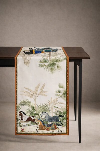 Zümrüt Kervan Pamuklu Runner 50*150 Cm-RUNR003