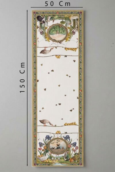 Tavşan Bahçesi Pamuklu Runner 50*150 Cm-RUNR005