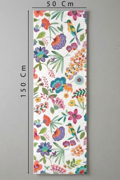 Neşeli Bahar Pamuklu Runner 50*150 Cm-RUNR007