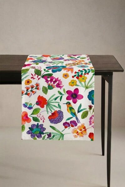 Neşeli Bahar Pamuklu Runner 50*150 Cm-RUNR007