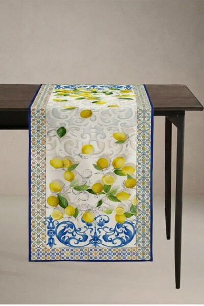 Limon Bahçesi Pamuklu Runner 50*150 Cm-RUNR009