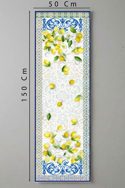 Limon Bahçesi Pamuklu Runner 50*150 Cm-RUNR009