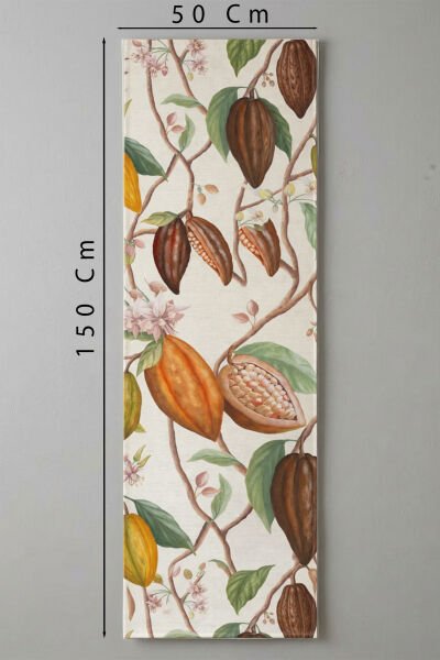 Kakao Bahçesi Pamuklu Runner 50*150 Cm-RUNR010