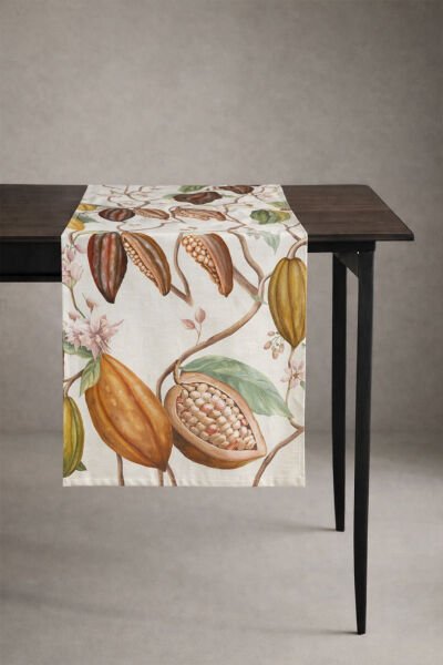 Kakao Bahçesi Pamuklu Runner 50*150 Cm-RUNR010