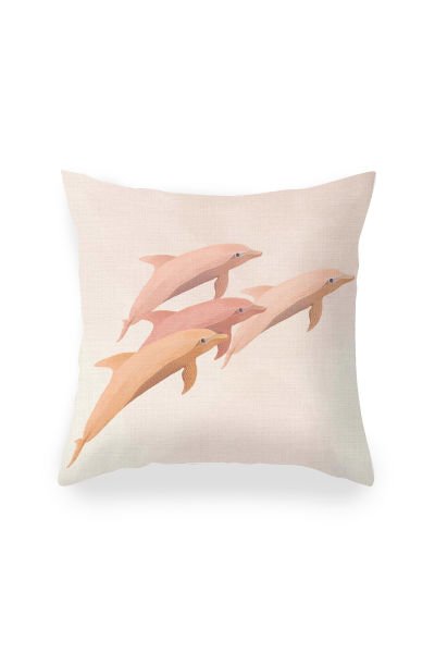 Saffran  Sea Animals  Dörtlü  Kırlent Kılıfı 073