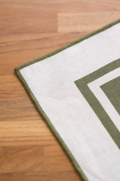 Overlok Detay 6'lı Amerikan Servis Takımı Yeşil -ASRV015Y